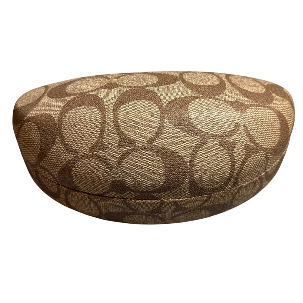 Coach Valentina S704A Oversized Square Petite Sunglasses Amber Tortoise Case - Picture 9 of 11